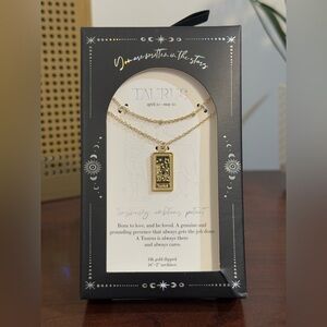 New Taurus zodiac sign gold dipped necklace